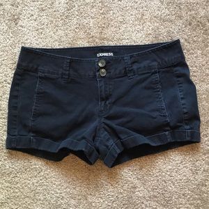 Black casual shorts